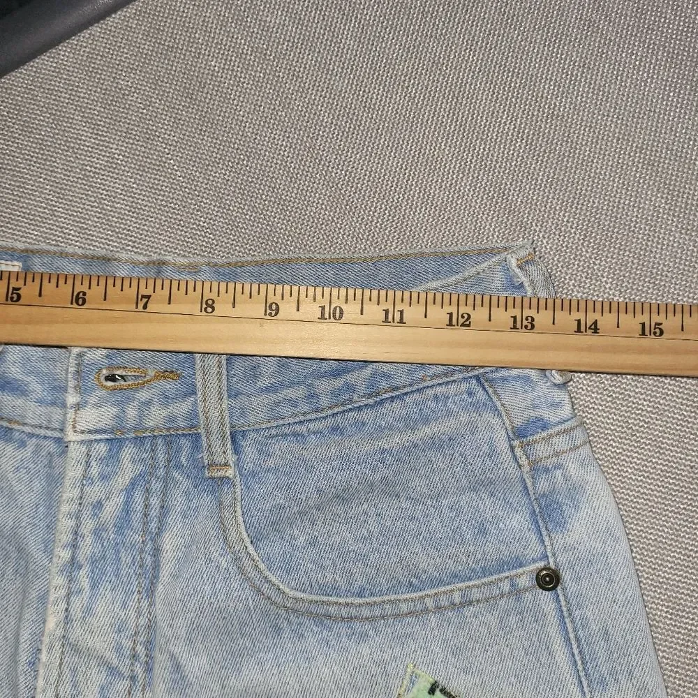 Its A Charlie Patchwork Long Denim Shorts Women's